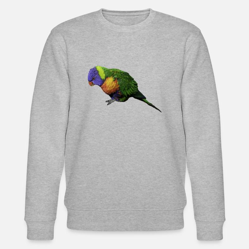 Papagei - Stanley/Stella Unisex Bio-Sweatshirt CHANGER  - Grau meliert