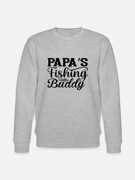 Papa's Fishing Buddy - Stanley/Stella CHANGER Unisex Organic Sweatshirt - heather grey
