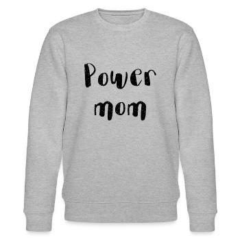 power maman maman maman maman enfants parents police - Sweat bio CHANGER Stanley/Stella Unisexe - gris chiné - Devant - Nik (191cm) & Marisol (170cm)
