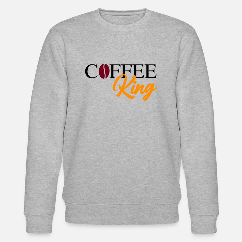 Café King avec haricot - Sweat bio CHANGER Stanley/Stella Unisexe - gris chiné