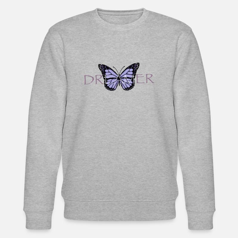 Schmetterling Dreamer - Stanley/Stella Unisex Bio-Sweatshirt CHANGER  - Grau meliert