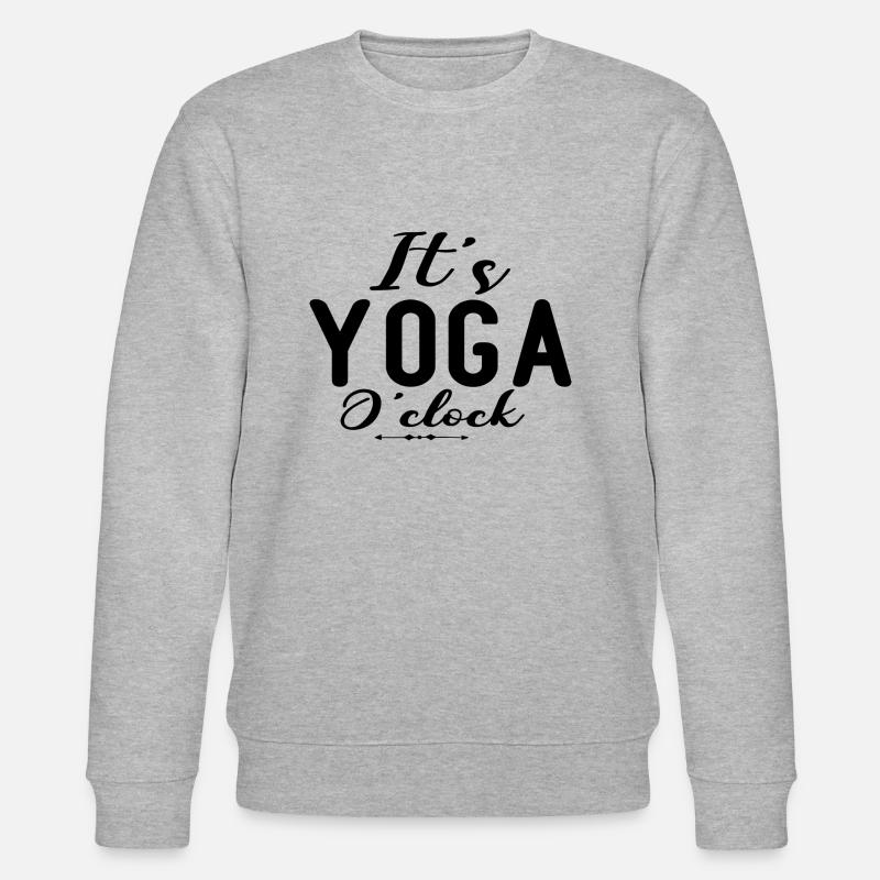 It´s Yoga O´Clock - Stanley/Stella Unisex Bio-Sweatshirt CHANGER  - Grau meliert