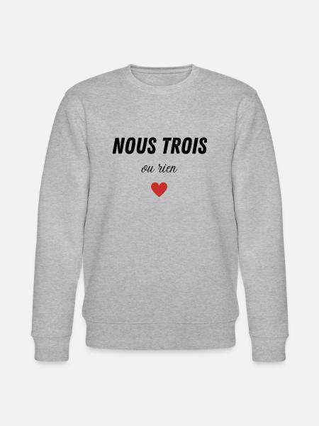 nous trois ou rien - Sweat bio CHANGER Stanley/Stella Unisexe - gris chiné