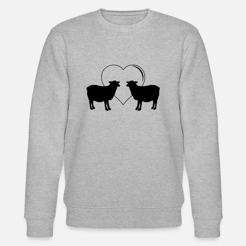 sheep love - Stanley/Stella Unisex Bio-Sweatshirt CHANGER  - Grau meliert