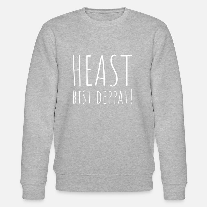 Heast bist deppat - Stanley/Stella Unisex Bio-Sweatshirt CHANGER  - Grau meliert