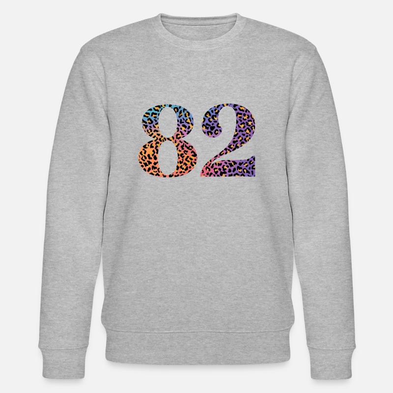 82e anniversaire léopard - Sweat bio CHANGER Stanley/Stella Unisexe - gris chiné