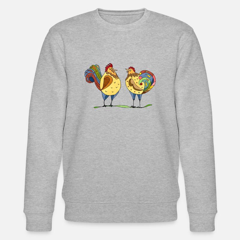 Hahn und Henne - Stanley/Stella Unisex Bio-Sweatshirt CHANGER  - Grau meliert