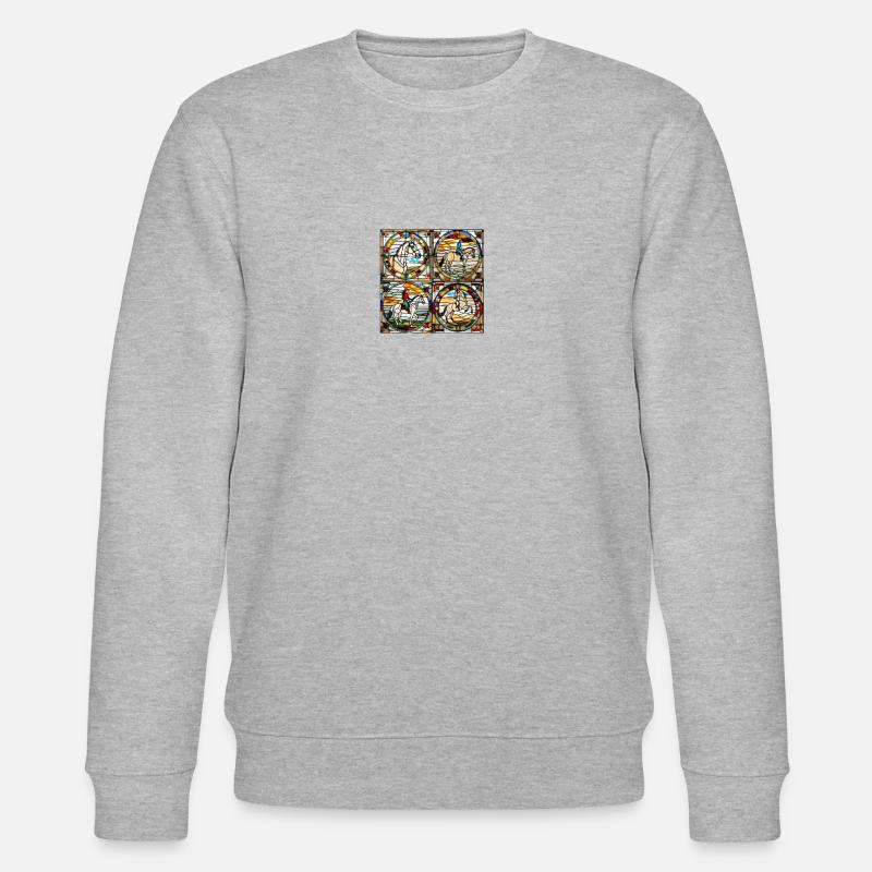 Buntglas Pferd - Stanley/Stella Unisex Bio-Sweatshirt CHANGER  - Grau meliert