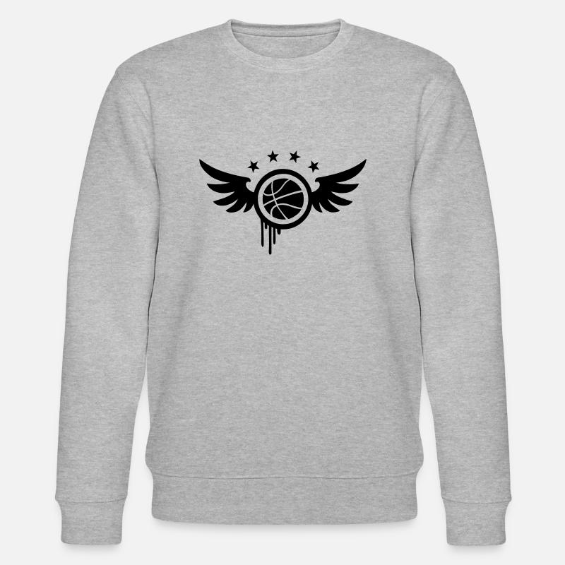 emblème de basket-ball (ailes) 01 - Sweat bio CHANGER Stanley/Stella Unisexe - gris chiné
