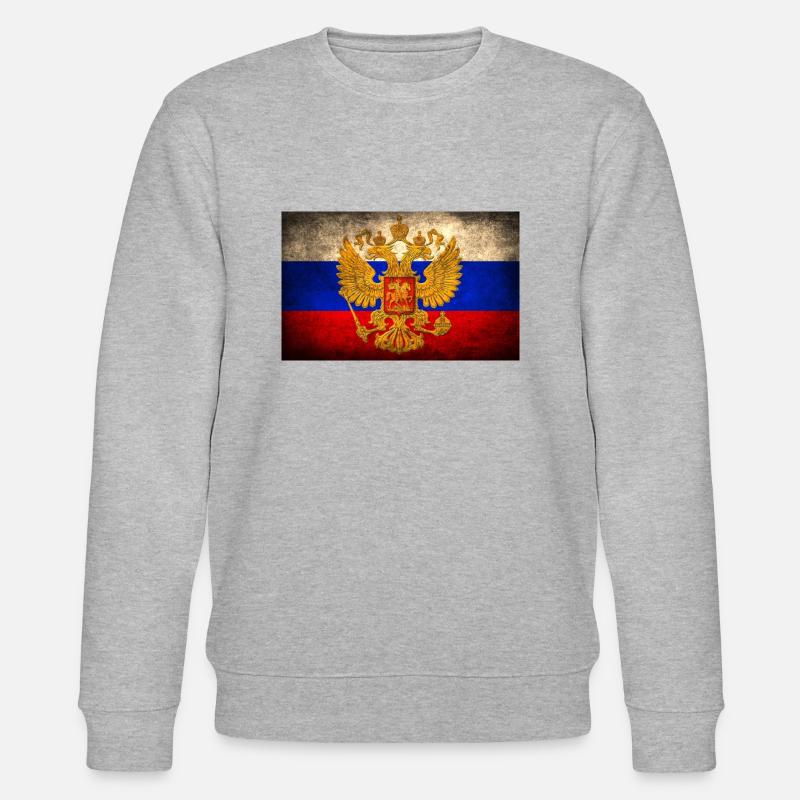 Drapeau russe - Sweat bio CHANGER Stanley/Stella Unisexe - gris chiné