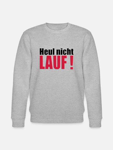 Heul nicht LAUF Geschenk Läufer Geburtstag - Stanley/Stella Unisex Bio-Sweatshirt CHANGER  - Grau meliert