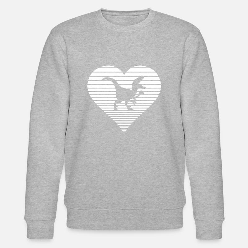 Dinosaurier - Stanley/Stella Unisex Bio-Sweatshirt CHANGER - Grau meliert