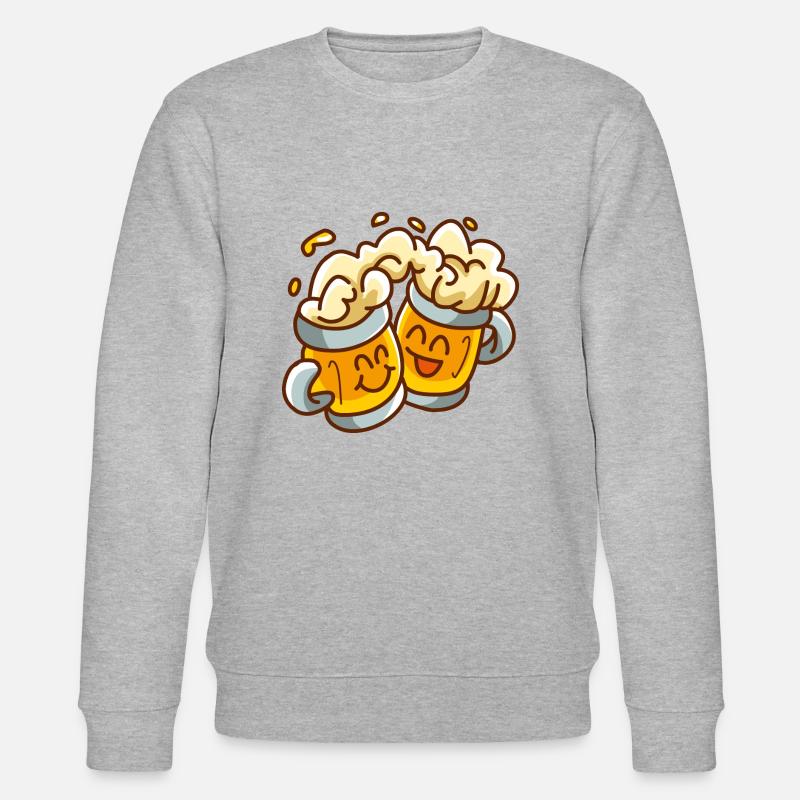 Zwei Biere - Stanley/Stella Unisex Bio-Sweatshirt CHANGER  - Grau meliert