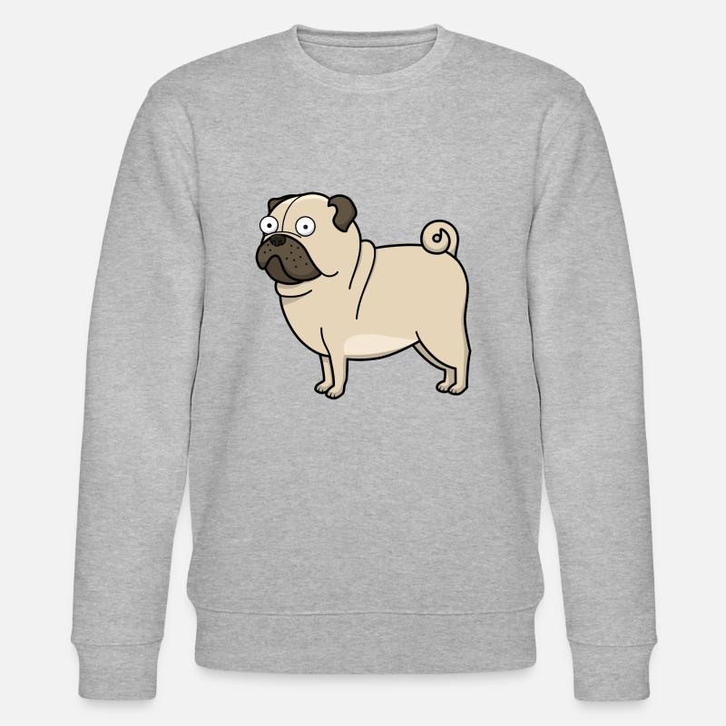 Derp Pug - Stanley/Stella Unisex Bio-Sweatshirt CHANGER  - Grau meliert