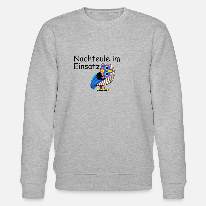 Nachteule im Einsatz - Stanley/Stella Unisex Bio-Sweatshirt CHANGER  - Grau meliert
