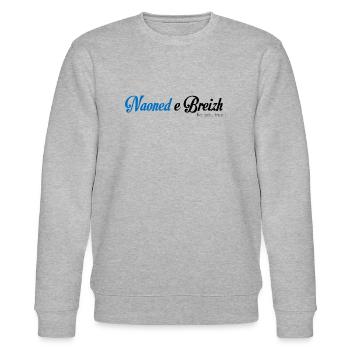 Bretagne - Naoned e Breizh ha setu tout! - Stanley/Stella Unisex Bio-Sweatshirt CHANGER  - Grau meliert - Vorne - Nik (191cm) & Marisol (170cm)