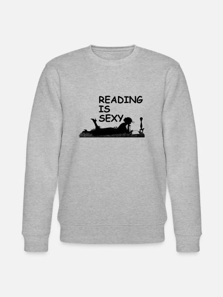 Reading is sexy - Stanley/Stella CHANGER Unisex Organic Sweatshirt - heather grey