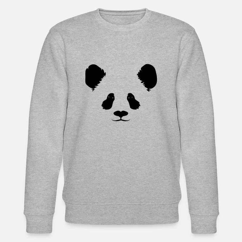 Panda Gesicht - Stanley/Stella Unisex Bio-Sweatshirt CHANGER  - Grau meliert