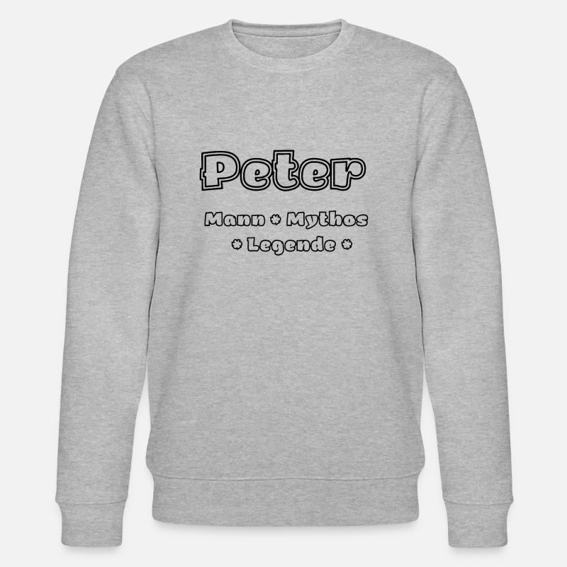 Peter - der Mann, der Mythos, die Legende - Stanley/Stella Unisex Bio-Sweatshirt CHANGER  - Grau meliert