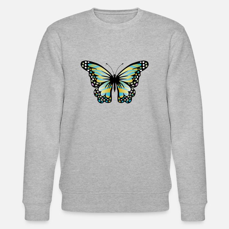Schmetterling - Stanley/Stella Unisex Bio-Sweatshirt CHANGER  - Grau meliert