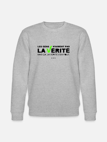 Vérité - Sweat bio CHANGER Stanley/Stella Unisexe - gris chiné