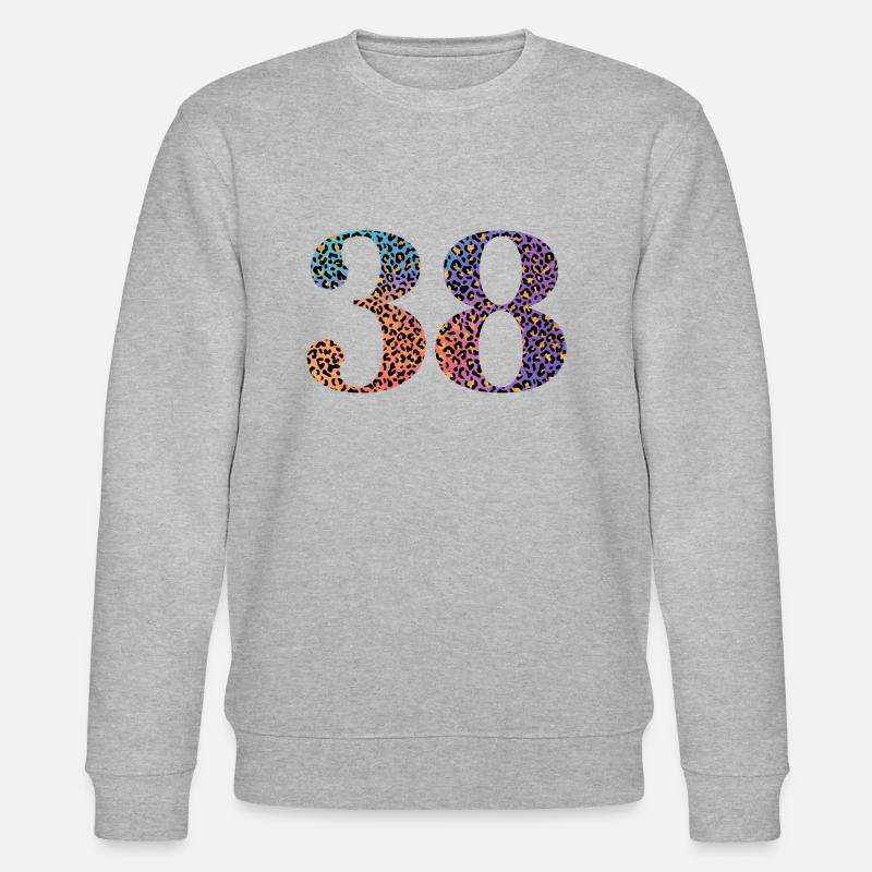 38e anniversaire léopard - Sweat bio CHANGER Stanley/Stella Unisexe - gris chiné