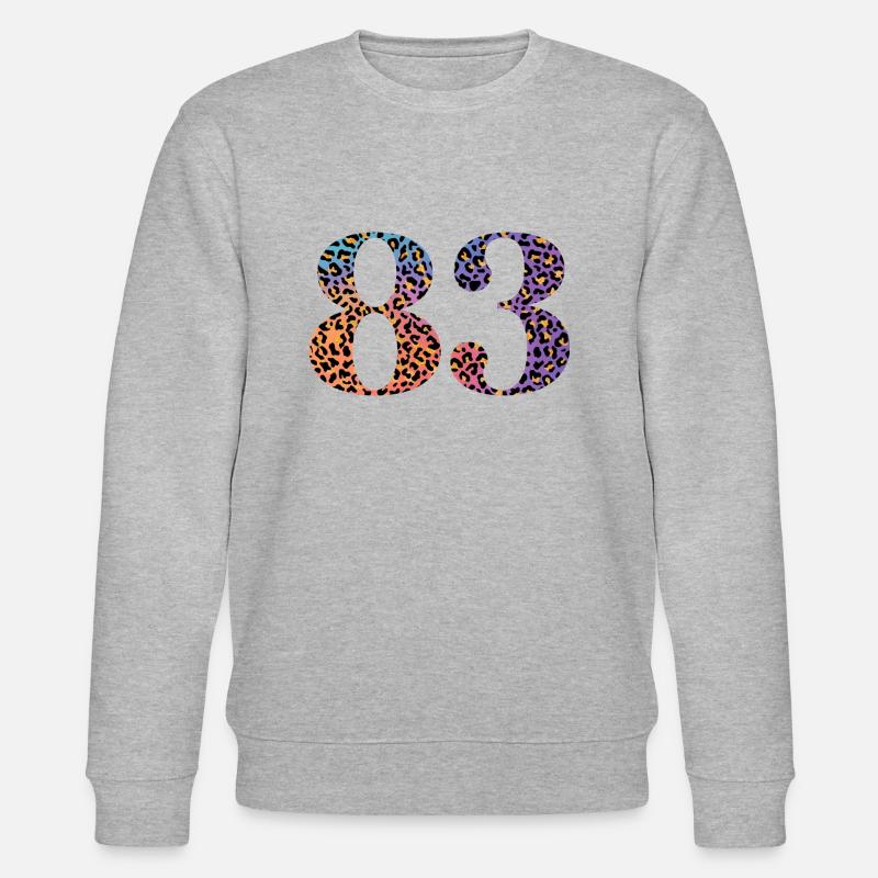 83e anniversaire léopard - Sweat bio CHANGER Stanley/Stella Unisexe - gris chiné