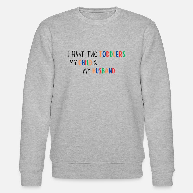Funny Husband Design - Stanley/Stella Unisex Bio-Sweatshirt CHANGER  - Grau meliert