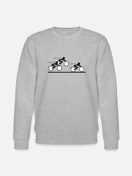 Stickman Radrennen black - Stanley/Stella Unisex Bio-Sweatshirt CHANGER - Grau meliert