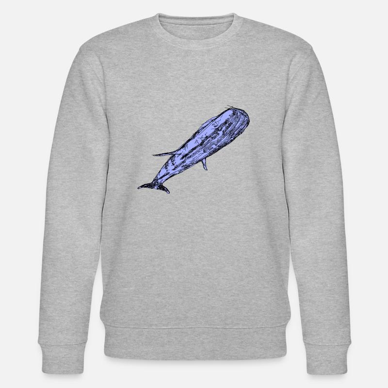 baleine - Sweat bio CHANGER Stanley/Stella Unisexe - gris chiné