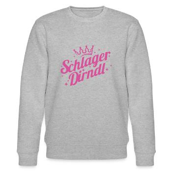 Schlagermusik Schlager Schlagerparty Dirndl Party - Stanley/Stella CHANGER Unisex Organic Sweatshirt - heather grey - Front - Nik (191cm) & Marisol (170cm)