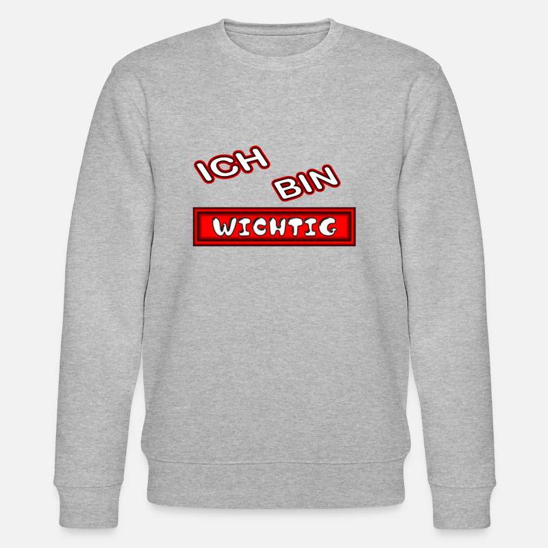 Ich bin wichtig - Stanley/Stella Unisex Bio-Sweatshirt CHANGER  - Grau meliert