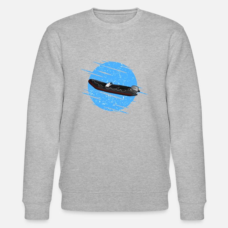 Schlauchboot Motorboot - Stanley/Stella Unisex Bio-Sweatshirt CHANGER  - Grau meliert