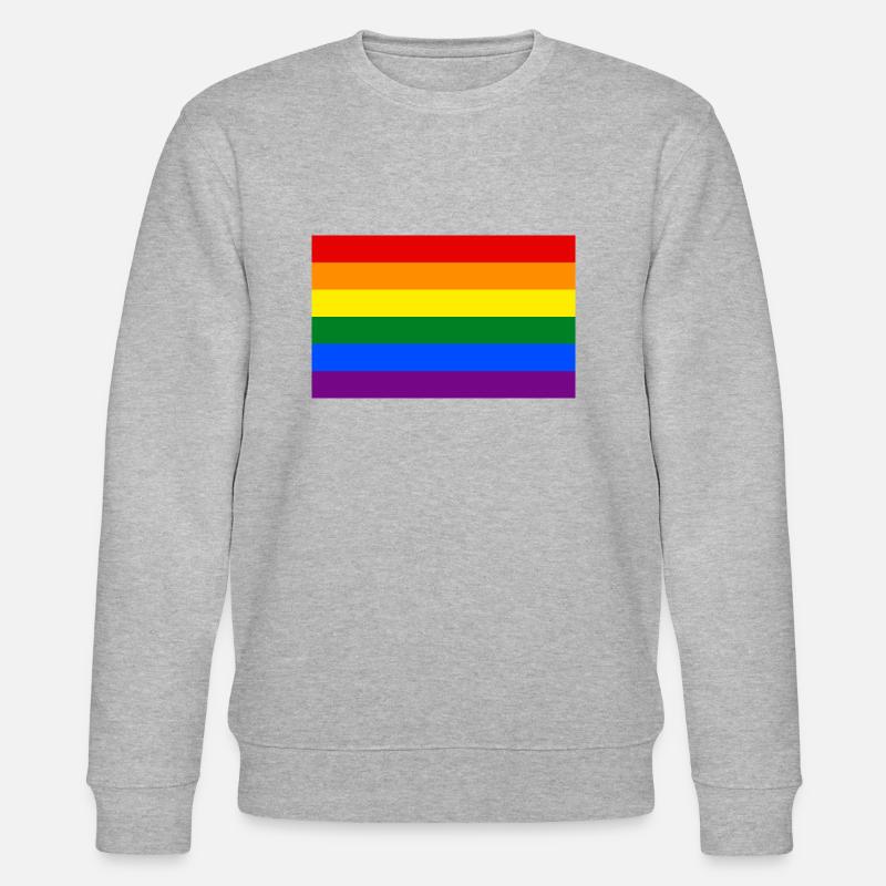Homo Flagge - Stanley/Stella Unisex Bio-Sweatshirt CHANGER  - Grau meliert