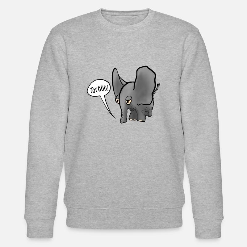 Elefant - Stanley/Stella Unisex Bio-Sweatshirt CHANGER  - Grau meliert