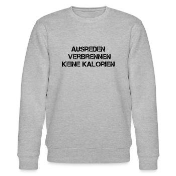Ausreden Verbrennen Keine Kalorien - Stanley/Stella Unisex Bio-Sweatshirt CHANGER  - Grau meliert - Vorne - Nik (191cm) & Marisol (170cm)