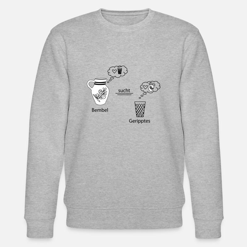 Denkblasen Bembel und Geripptes - Stanley/Stella Unisex Bio-Sweatshirt CHANGER  - Grau meliert