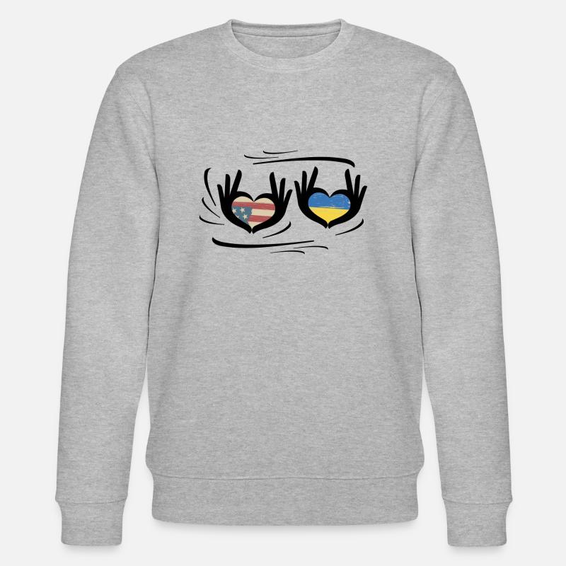 Herzhände - Stanley/Stella Unisex Bio-Sweatshirt CHANGER - Grau meliert