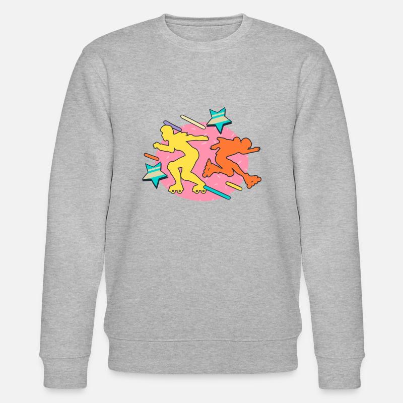 80s rollerblader - Stanley/Stella Unisex Bio-Sweatshirt CHANGER  - Grau meliert