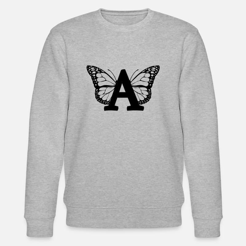 lettre a papillon - Sweat bio CHANGER Stanley/Stella Unisexe - gris chiné