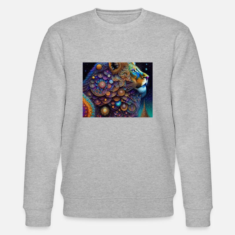 Löwe - Stanley/Stella Unisex Bio-Sweatshirt CHANGER  - Grau meliert