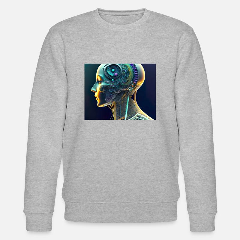 Mechanisches Gehirn - Stanley/Stella Unisex Bio-Sweatshirt CHANGER  - Grau meliert