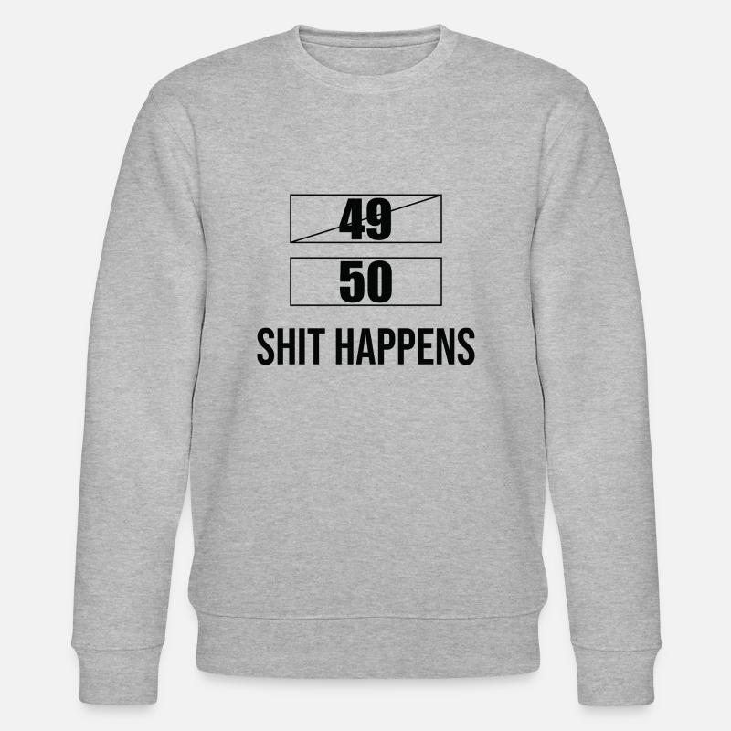 Drôle de dire 50e anniversaire - Sweat bio CHANGER Stanley/Stella Unisexe - gris chiné