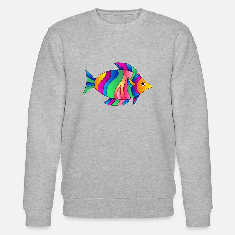 Fisch - Stanley/Stella Unisex Bio-Sweatshirt CHANGER  - Grau meliert