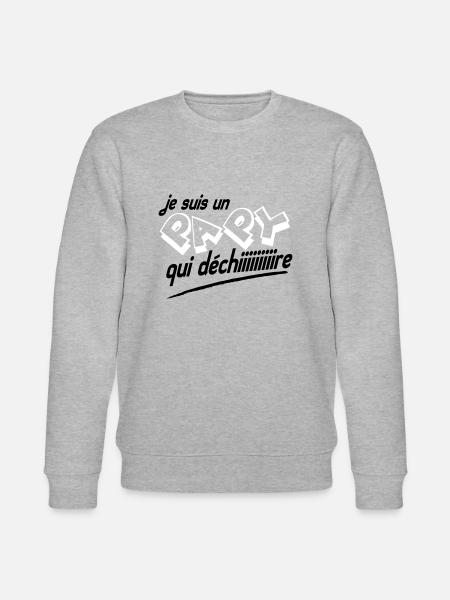 papy qui déchire - Sweat bio CHANGER Stanley/Stella Unisexe - gris chiné
