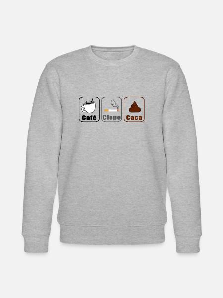 Café Clope Caca - Sweat bio CHANGER Stanley/Stella Unisexe - gris chiné