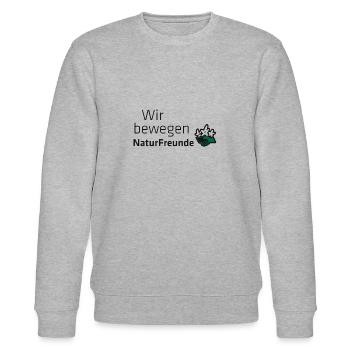 Wir bewegen Naturfreunde - Stanley/Stella Unisex Bio-Sweatshirt CHANGER  - Grau meliert - Vorne - Nik (191cm) & Marisol (170cm)