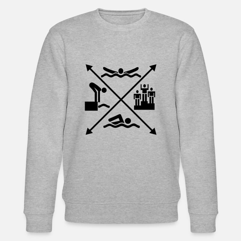 schwimmen - Stanley/Stella Unisex Bio-Sweatshirt CHANGER  - Grau meliert