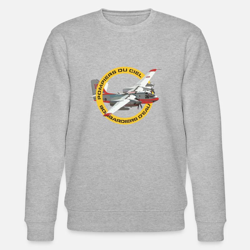 Water bomber tracker - Stanley/Stella CHANGER Unisex Organic Sweatshirt - heather grey