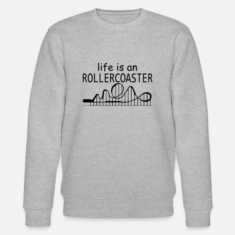 Rollercoaster Achterbahn - Stanley/Stella Unisex Bio-Sweatshirt CHANGER  - Grau meliert